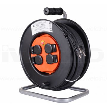Iweld hegesztéstechnika Hosszabbító kábeldob 4 földelt aljzattal, 3x2,5mm2/33m gumi 34CBEXT32533M