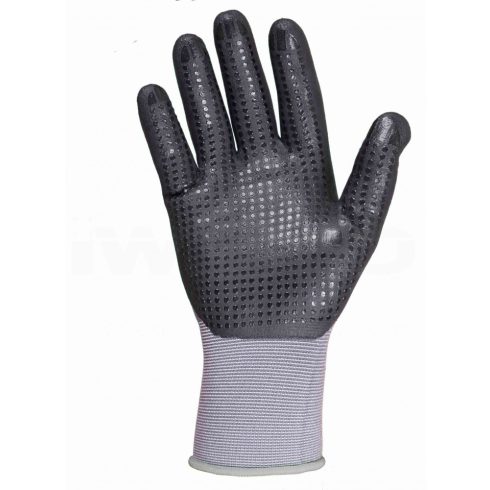 Iweld hegesztéstechnika Gekko Lycra/nylon, 3/4 nitril mártott pöttyös védők.10-es 5015GLYNIDT3410