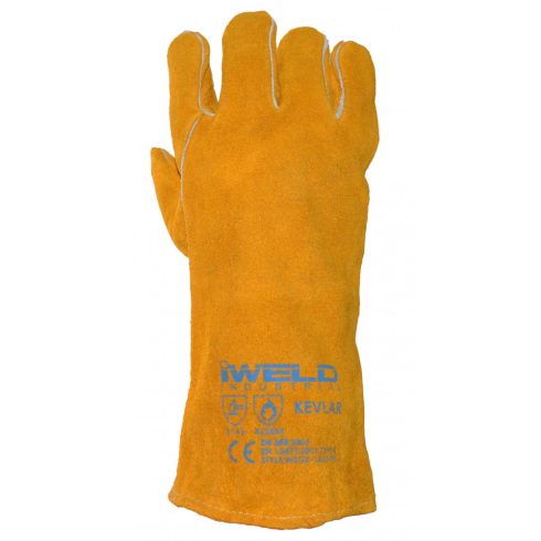 Iweld hegesztéstechnika Hegesztő védőkesztyű, bélelt, KEVLAR 14" (WEGK-1410-YL) 50WEGK1410YL
