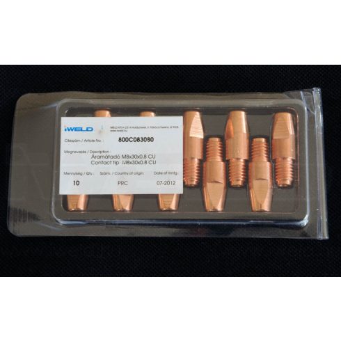 Iweld hegesztéstechnika Áramátadó M8x30x0,8 CU 800C083080