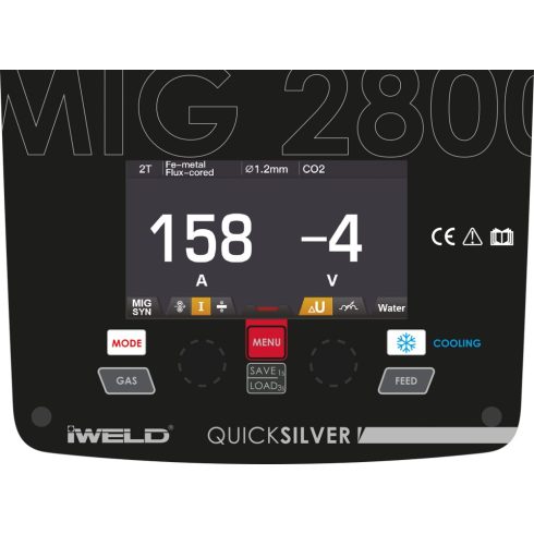 IWELD MIG 2800T Double pulse hegesztő inverter kocsival szerszámtartóval 800MIG2800DPT