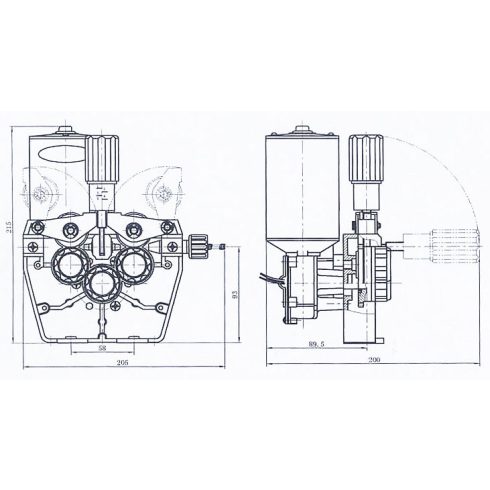 Iweld hegesztéstechnika Előtóló motor 4 görgős, komplett (MIG200,250,315,400) 80WIREFDR40