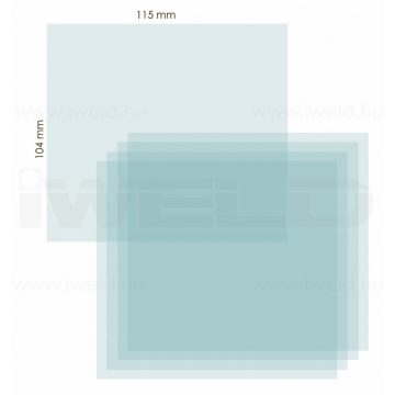 Iweld hegesztéstechnika Külső védőplexi BLACKBASE/NORED EYE/FANTOM 115x104mm 8OUTCOVLENS