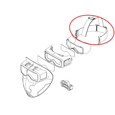 IWELD SCUBADOO LCD automata hegesztő maszk rögzítő pánt