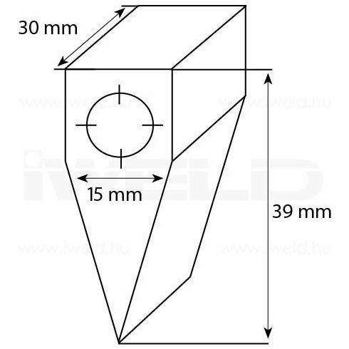 Iweld hegesztéstechnika POLICLEAN tisztítófej (M10-30° kalapács forma) (1026SD) 930CARBHAMM